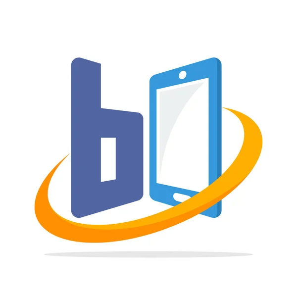 Icône Logo Initial Pour Commerce Gadgets Smartphone Avec Les Initiales — Image vectorielle