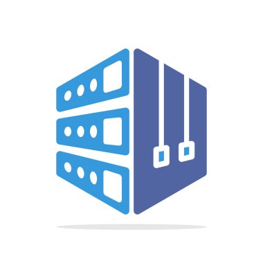 İlk logo simge için web hosting iş mektup W ilk ayrıntılarla