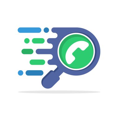 Vektör çizim simgesini telefon iletişim bilgilerini bulmak için duyarlı arama erişimi kavramı ile