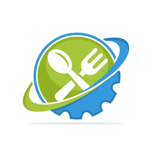 Vector Illustration Icon Working System Concept Manages Food Manages Restaurant — Stock Vector