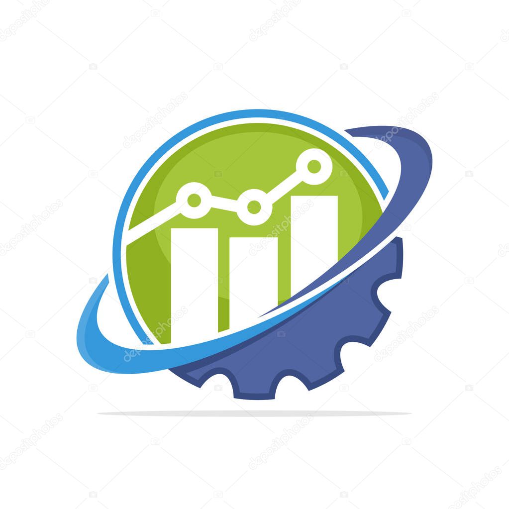Vector icon illustration with the concept of business development process