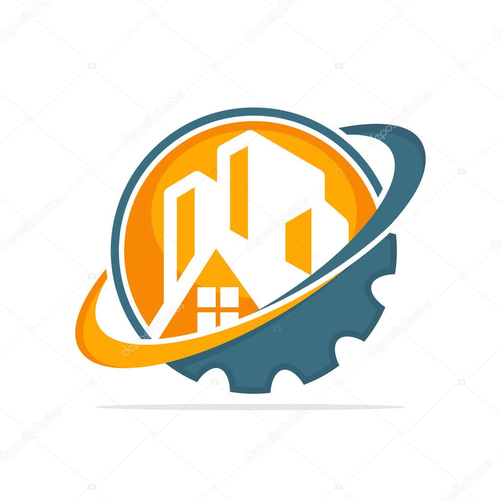 Vector illustration icon with the working system concept that manages the construction business