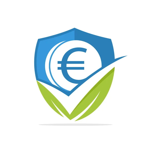 Vector Illustration Icon Concept Best Solution Financial Investment Protection Euros — Stock Vector