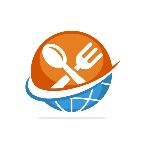 Vector Illustration Icon Concept Managing Global Restaurant Business — Stock Vector