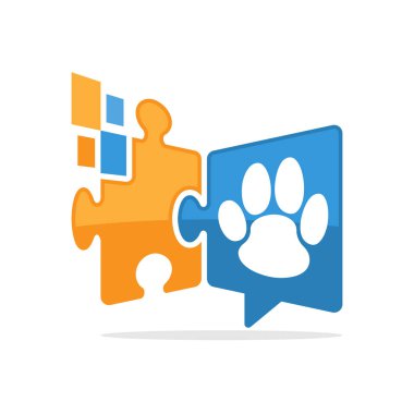 Vektör çizim simgesini hakkında evde beslenen hayvan sorun bilgi iletişim kurmak için kullandığı bir dijital çözüm medya kavramı ile