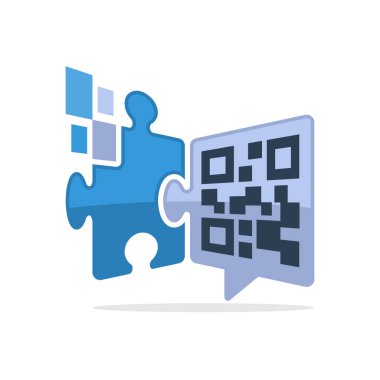 Vektör çizim simgesini barkod jeneratör Hizmetleri için bir medya kavramı çözüm ile