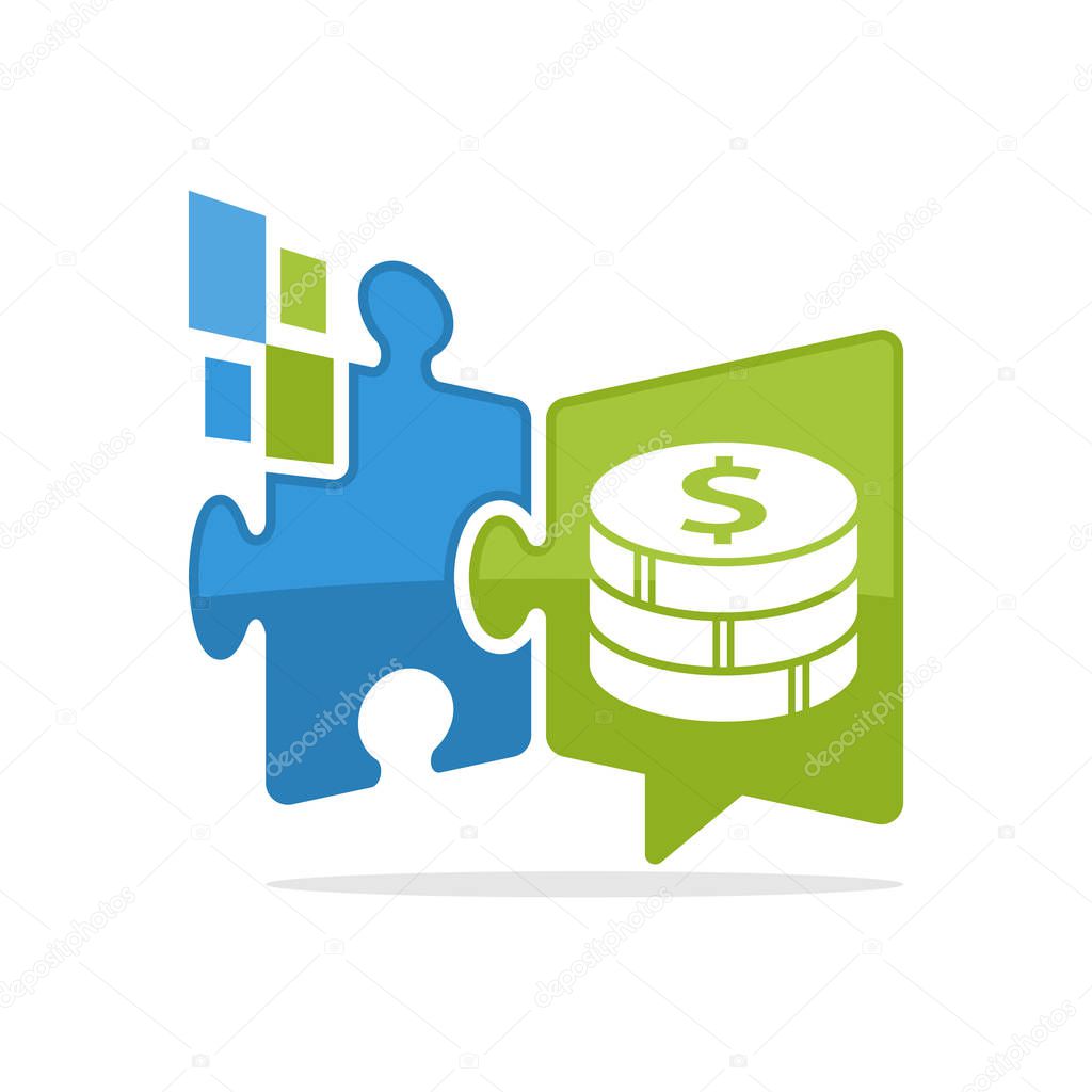 Vector illustration icon with the concept of online media solutions that communicate about financial information