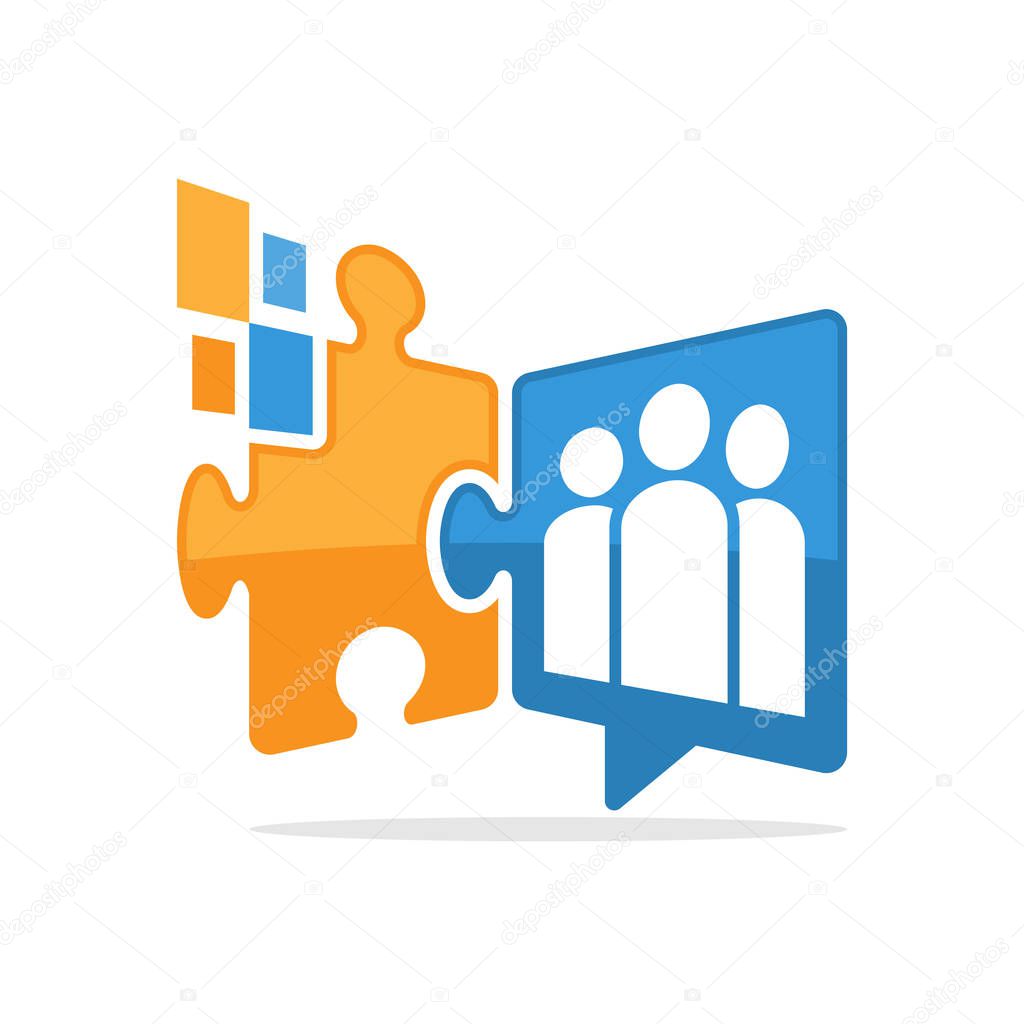 Vector illustration icon with a digital solution media concept that communicates information about social problems