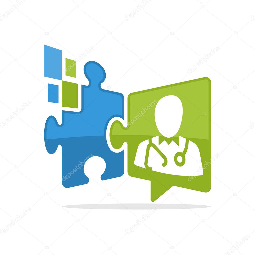 Vector illustration icon with an online media solution concept that communicates about health information by medical doctors