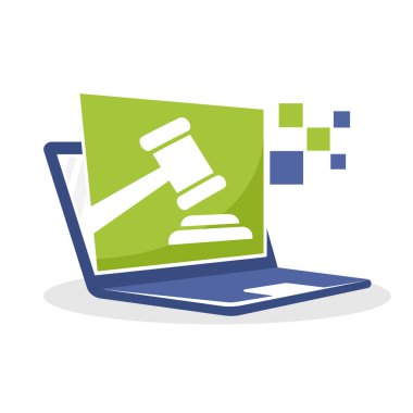 Vektör çizim simgesini hizmet erişim teklif online açık artırma kavramı ile