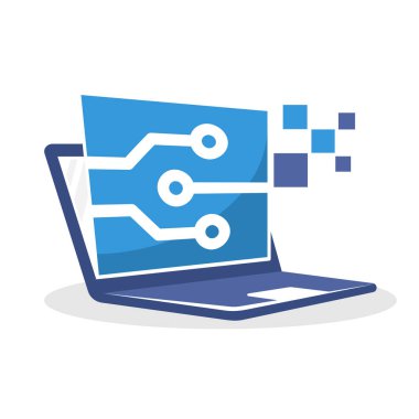 Vektör simge tasarlamak ile dijital medya kavramı hakkında bilgi teknoloji geliştirme