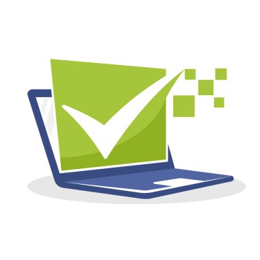 Vektör çizim simgesini online doğrulama, kavramı ile online anket