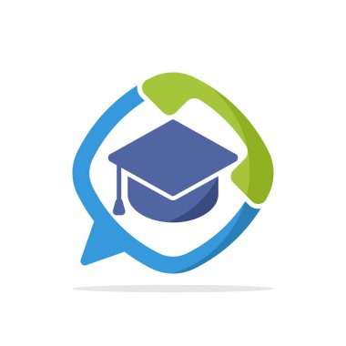 Eğitim hizmeti kişileri için iletişim ortamı kavramı ile vektör illüstrasyon simgesi