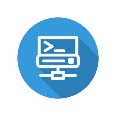 Terminal sunucusu için vektör çizim simgesi