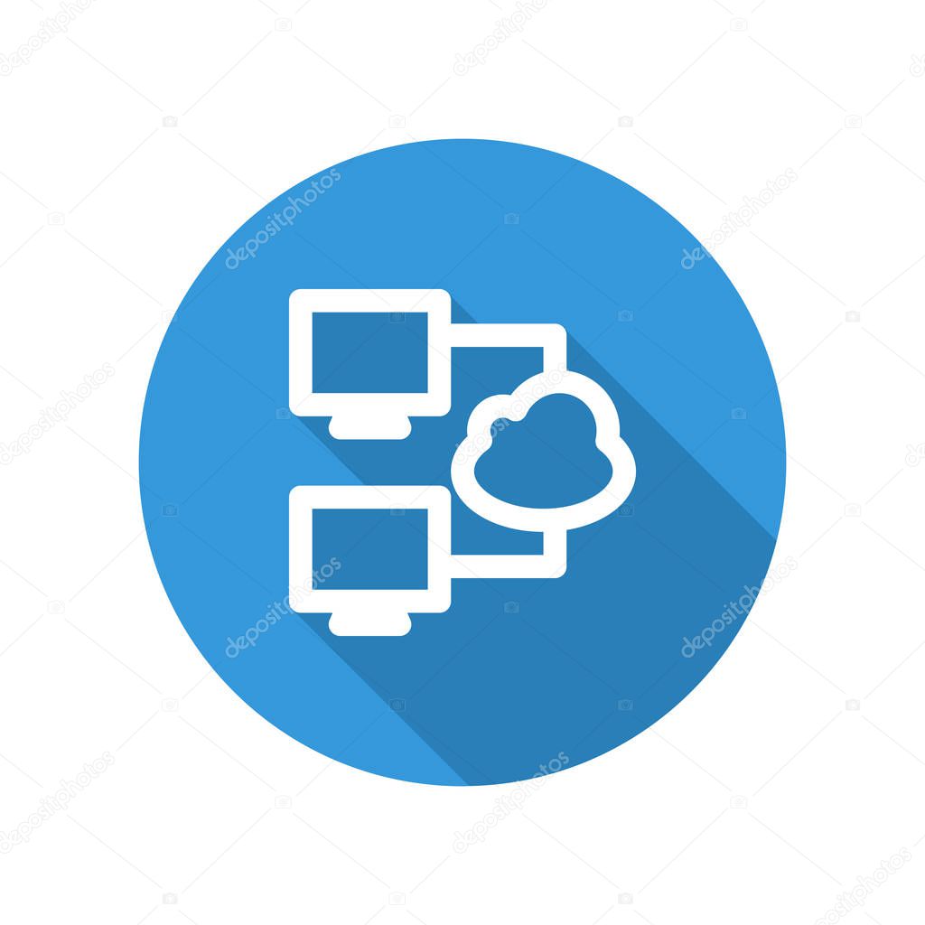 Vector illustration icon for intranet cloud