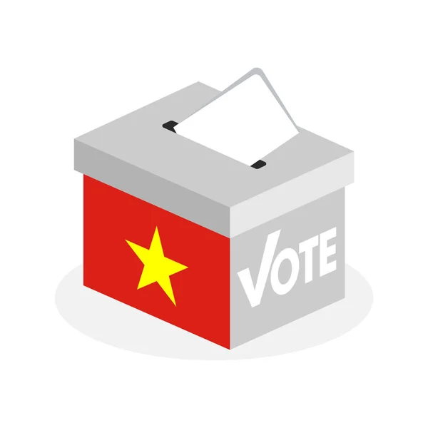 Verkiezings Stembus Met Een Combinatie Van Vietnamese Land Vlaggen — Stockvector