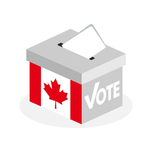 Verkiezings Stembus Met Een Combinatie Van Canada Country Flags — Stockvector