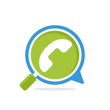 Telefon iletişim bilgilerini arama konsepti ile İllüstrasyon simgesi