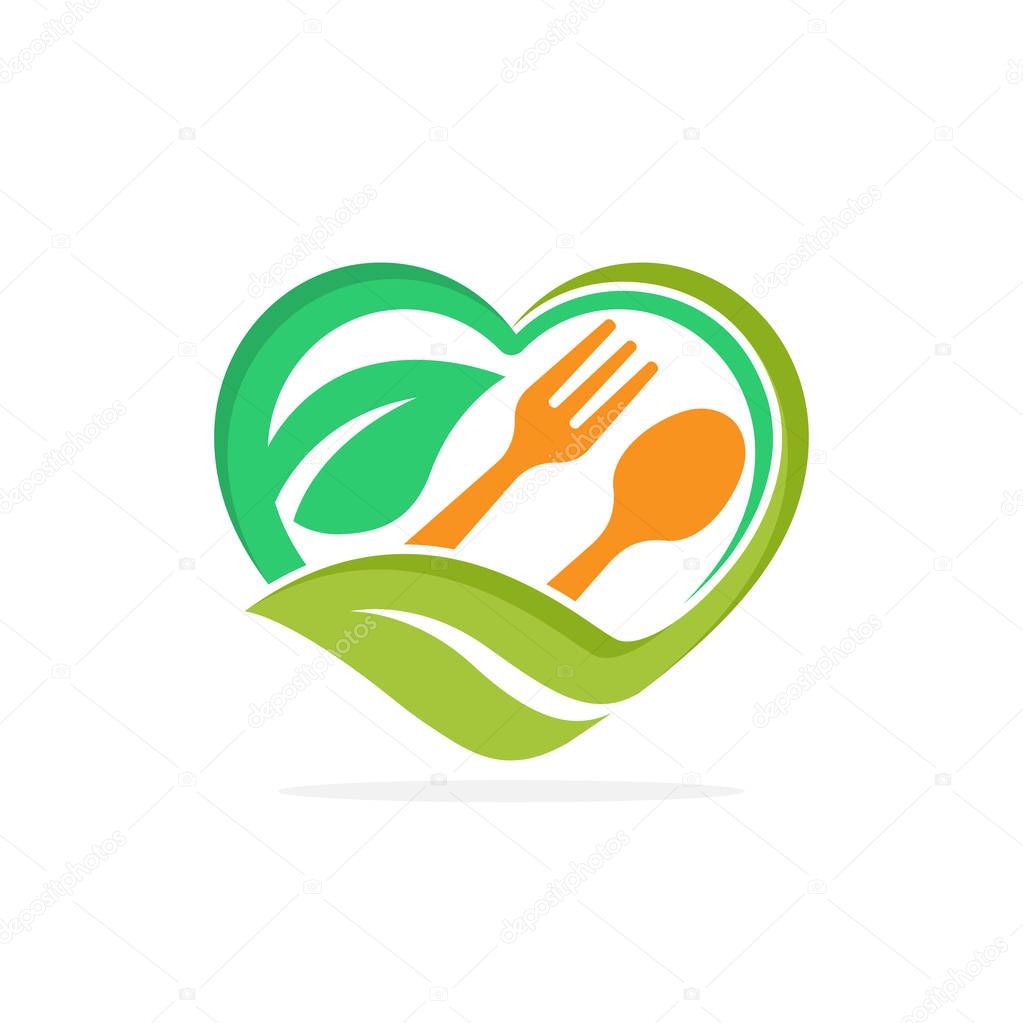 Illustration icon with the concept of favorite organic food