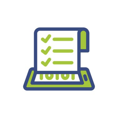 Değerlendirme verilerini ayıklama kavramı ile İllüstrasyon simgesi, mobil erişim ile anket verileri