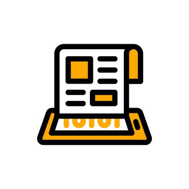 Mobil erişim ile makale verilerini ayıklama kavramı ile İllüstrasyon simgesi