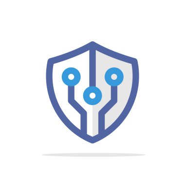 Gelişmiş koruma teknolojisi kavramları ile İllüstrasyon simgeleri