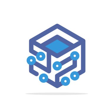 Teknoloji kutusu konsepti ile İllüstrasyon simgesi