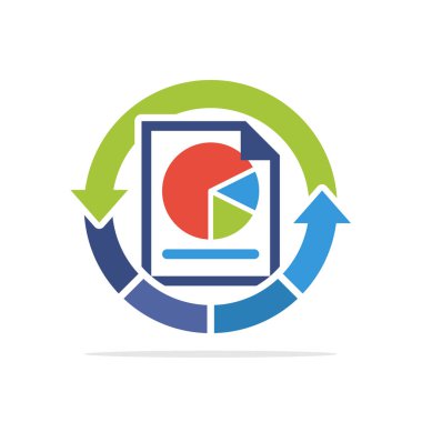 İstatistiksel veri işleme kavramı ile illüstrasyon simgesi