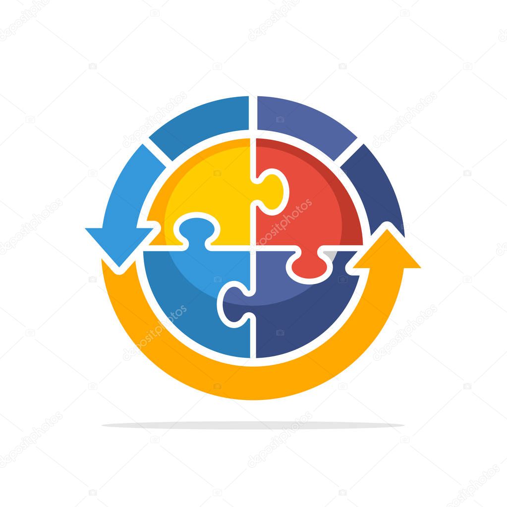 Illustration icon with the concept of resolution center