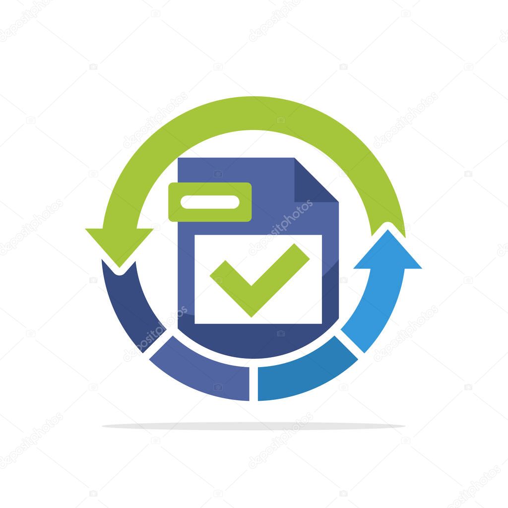 Illustration icon with the concept of data recovery process