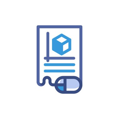 Online Blueprint hizmet konsepti ile illüstrasyon simgesi