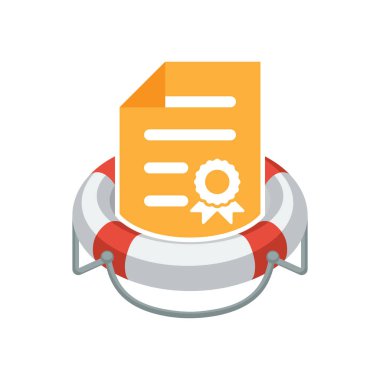 Sertifika kaydetme kavramına sahip resimli simge