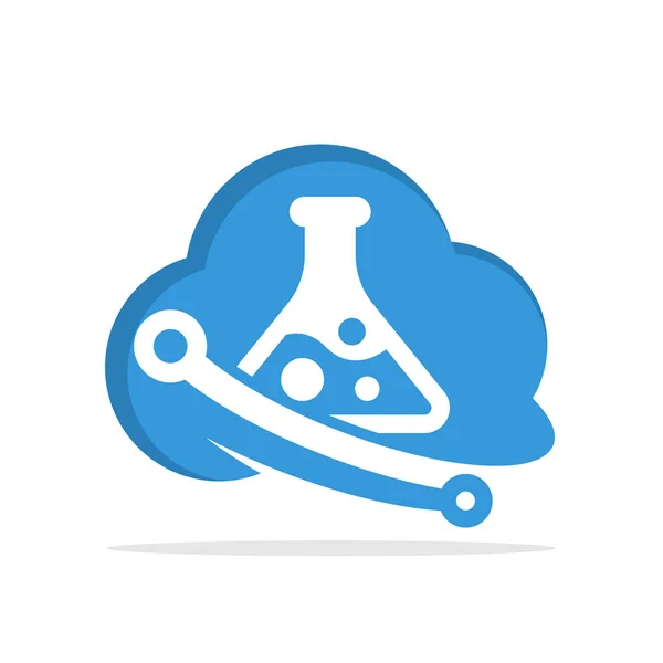 Icônes Illustrées Avec Concept Média Laboratoire Basé Sur Technologie Cloud — Image vectorielle