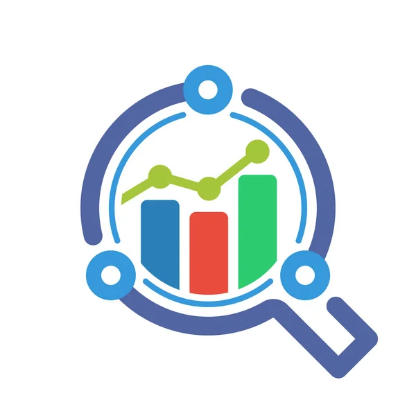 Illustrerad Ikon Med Konceptet Smart Tech Business Analysis System — Stock vektor