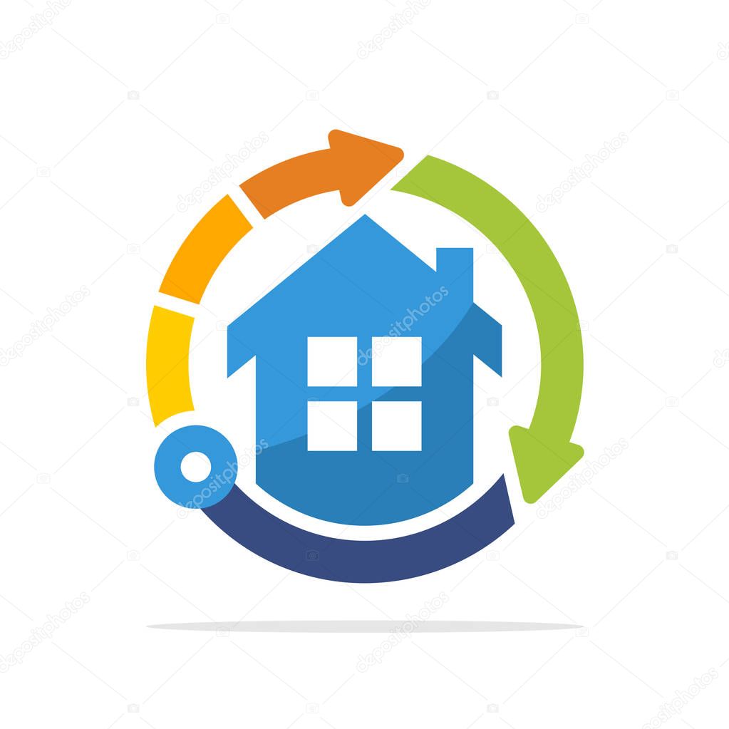 Icons illustration concept technology system for managing home