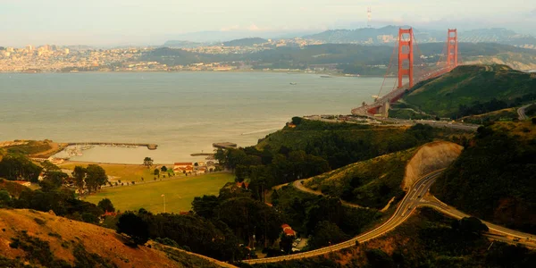 Veier Nær Golden Gate Bridge Presidio San Francisco California Usa – stockfoto