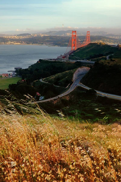 Дороги Рядом Мостом Золотые Ворота Пресидио Сан Франциско Калифорния Сша — стоковое фото