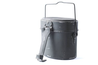 Eski askeri kirli şişesi yiyecek ve içecek depolama konteyner,