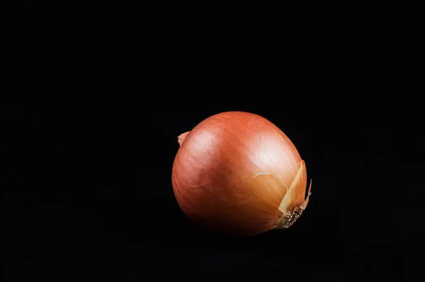 Bulbs of roots on a black background, isolated juicy — Stock Photo, Image