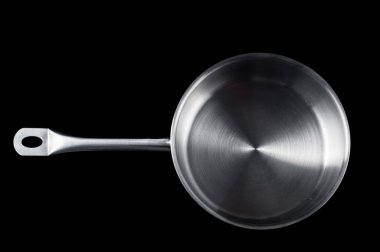 Pan, bir sapı ile derin, paslanmaz çelik yapışmaz mutfak o