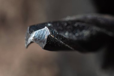 Keskin uçlu matkap ucu, yakın çekim, makro çekim