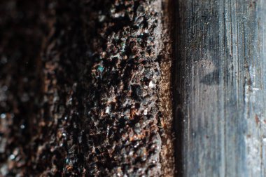 Marangozluk için bir dosyanın dokusu, yakın çekim, makro çekim