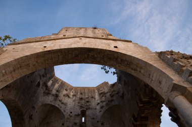 San Bruzio, Tuscany, İtalya, Avrupa eski bir manastırın kalıntıları