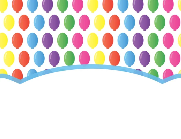 Ballons Muster Banner Hintergrund — Stockvektor