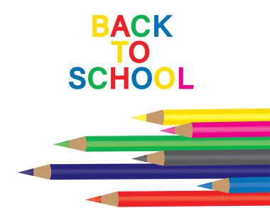 Renkli metin ve beyaz arka plan üzerinde kalem