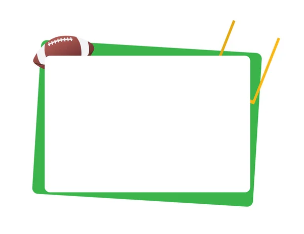 Cadre Vert Football Américain Isolé — Image vectorielle
