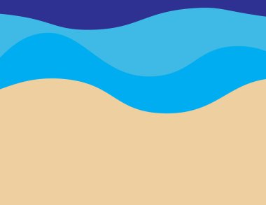 Mavi ve Kahverengi doğal arka plan, soyut Mavi deniz dalgaları ve kahverengi kum