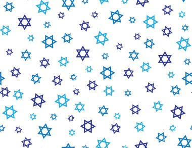 Beyaz arkaplanda David deseninin mavi yıldızı