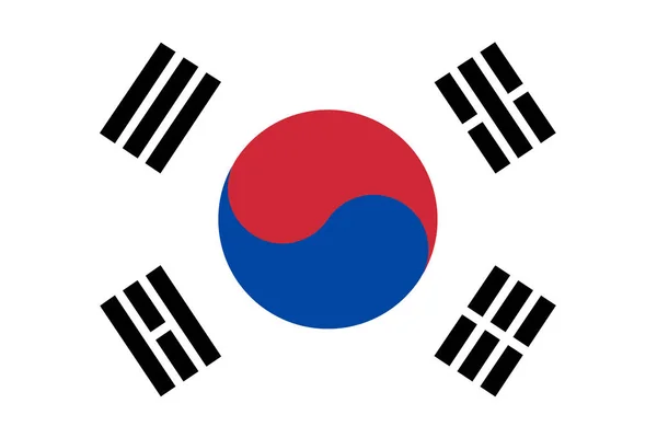 Vlag Van Zuid Korea — Stockfoto