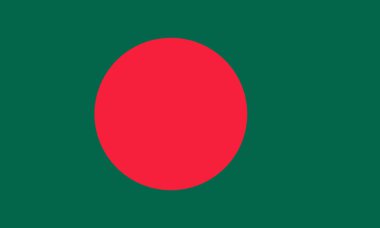 Bangladeş yakın çekim bayrağı